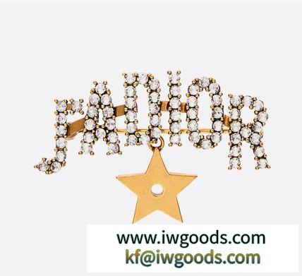 【DIOR ブランド コピー】19SS “J'ADIOR ブランド コピー” ホワイトクリスタル ブローチ (Gold) iwgoods.com:tcwxow-3