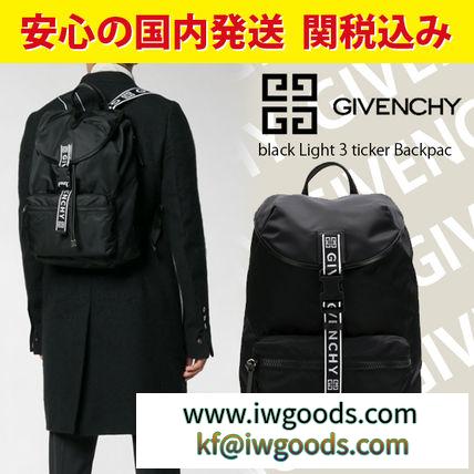 関税送料込国内発送★GIVENCHY 偽物 ブランド 販売 Black Light 3 ticker Backpack iwgoods.com:jax4m2-3