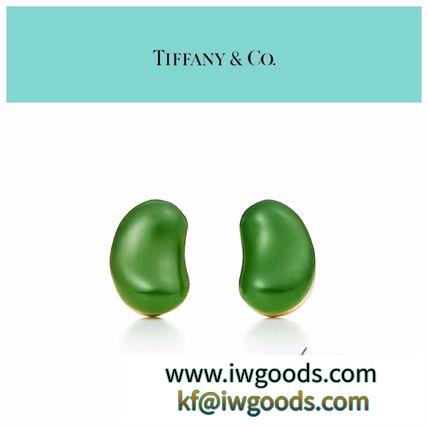 Elsa Peretti【ブランド コピー Tiffany&Co】翡翠 Bean Earrings  green jade iwgoods.com:twqo1v-3