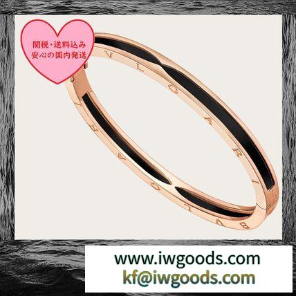 BVLGARI ブランド 偽物 通販 B.ZERO1 bangle bracelet 18kt rose gold black ceramic iwgoods.com:jydxta-3