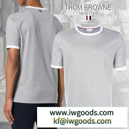 ◆THOM BROWNE ブランド コピー◆ミディアムウェイト ジャージーRinger Tシャツ iwgoods.com:7h0jzj-3
