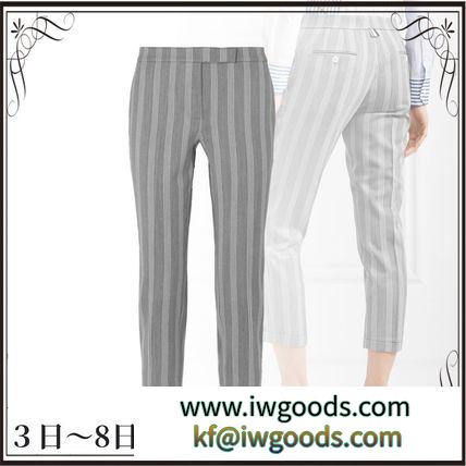 関税込◆Cropped striped wool and cotton-blend slim-leg iwgoods.com:blbyab-3