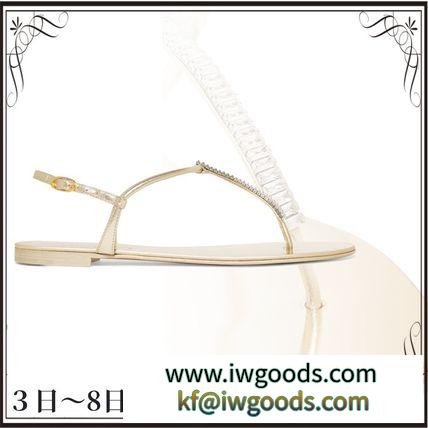 関税込◆Crystal-embellished metallic leather sandals iwgoods.com:g2sknm-3