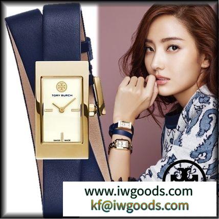 最終価格! TORY Burch ブランド コピー ネイビーダブルラップレザー TRB2008 iwgoods.com:yv8k3y-3