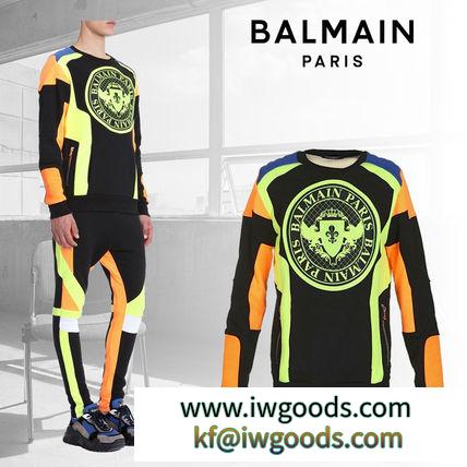 【BALMAIN ブランドコピー商品】グラフィックスウェットシャツメダリオンプリント iwgoods.com:4i5rns-3