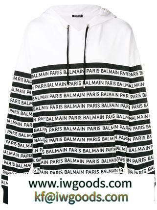 【関税負担】 BALMAIN スーパーコピー Striped logo hoodie iwgoods.com:pdi0a5-3
