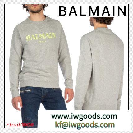 新作*BALMAIN ブランドコピー通販*メランジュグレー コットンスウェットシャツ iwgoods.com:cutapg-3