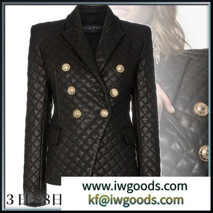 関税込◆ double-breasted quilted leather blazer iwgoods.com:205kpt-3