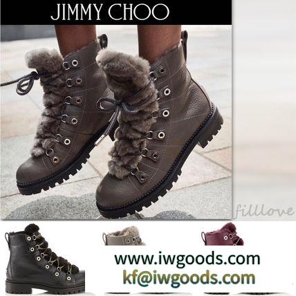 JIMMY CHOO スーパーコピー 代引▼暖か ムートン ♡ HILLARY FLAT ブーツ 3色 iwgoods.com:k72f90-3
