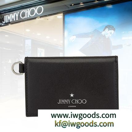 JIMMY CHOO コピー品☆CLIFFY Black サテンレザー・カードケース iwgoods.com:kzfmd7-3