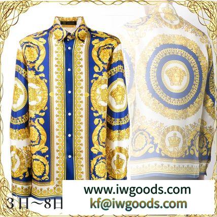 関税込◆VERSACE 激安コピー Barocco print silk shirt iwgoods.com:vri4ye-3
