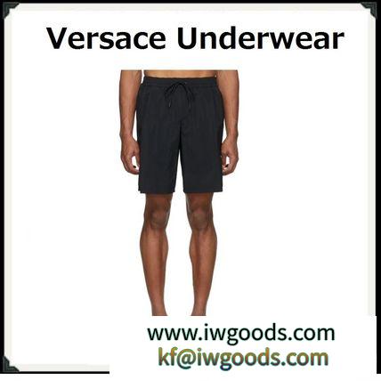 VERSACE コピー品 Underwearブラック ロング スイム ショーツ 水着 海 iwgoods.com:7dxwbu-3