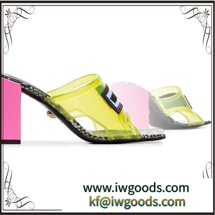 関税込◆90s vintage VERSACE コピー商品 通販 logo mid heel sandals iwgoods.com:dknbd8-3
