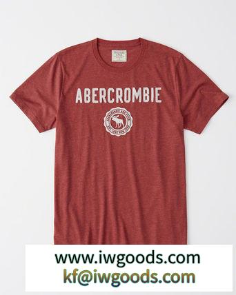 即発可!Abercrombieアバクロ ロゴアップリケTシャツ/Red iwgoods.com:amkyar-3