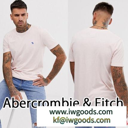 ◆Abercrombie & Fitch ブランド コピー◆ クルーネック ロゴTシャツ/ピンク iwgoods.com:n9uf7k-3