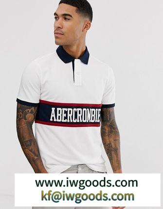 【Abercrombie＆Fitch 偽ブランド】チェストストライプロゴポロシャツ iwgoods.com:rfebb6-3
