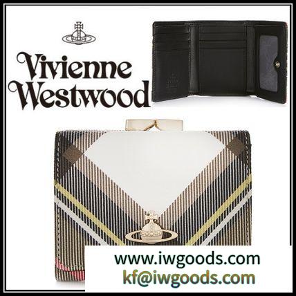 【新作】Vivienne WESTWOOD ブランド 偽物 通販◆DERBY チェック 折りたたみ財布 iwgoods.com:5mecuv-3