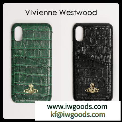 【Vivienne WESTWOOD ブランドコピー】カード入れ付き iPhoneケース X 7/8 緑 黒 iwgoods.com:8sfton-3