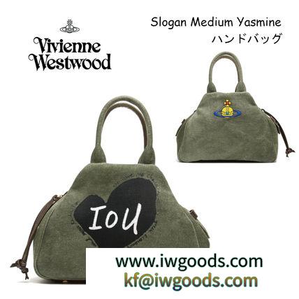 【Vivienne WESTWOOD 激安スーパーコピー】 Slogan Medium Yasmine ハンドバッグ iwgoods.com:6guuj5-3