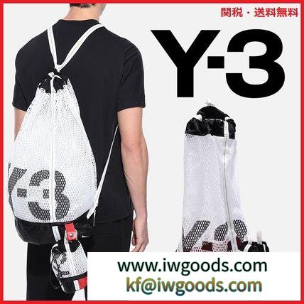 【日本完売】Y-3 ブランド コピー ICON GYM SACK ロゴ付き メッシュ バックパック iwgoods.com:zvezkk-3