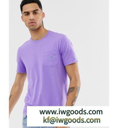 Polo Ralph Lauren コピーブランド player logo pocket t-shirt in lilac iwgoods.com:2q7a9n-3