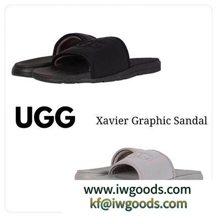 【UGG ブランドコピー】 アグ Xavier Graphic SLIDE ロゴサンダル iwgoods.com:qsd44t-3