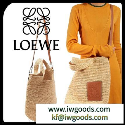 ●関税・送料込●LOEWE 激安コピー ロエベ ブランドコピー商品 Leather motif raffiato tote bag iwgoods.com:vwpph8-3