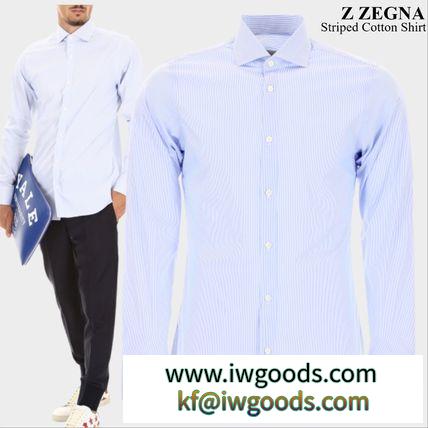Z Zegna ブランドコピー通販　Striped Cotton Shirt iwgoods.com:dlx28f-3