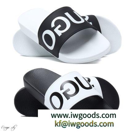 関税込◆HUGO ロゴ スライドサンダル 全2色 イタリア製 iwgoods.com:u02diw-3