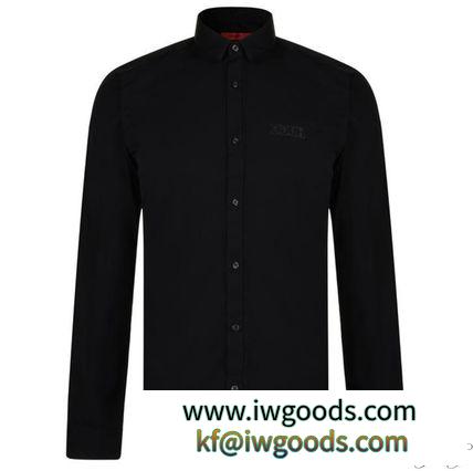 関税込◆HUGO スリムコットンシャツ ブラック iwgoods.com:jjzzin-3