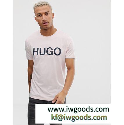 HUGO Tシャツ☆★HUGO Dolive-U3 logo t-shirt in pink iwgoods.com:9w8s8b-3