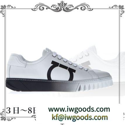 関税込◆Salvatore FERRAGAMO コピー品 White ブランドコピー通販 Gancini Degrade Sneakers iwgoods.com:ybnsb5-3