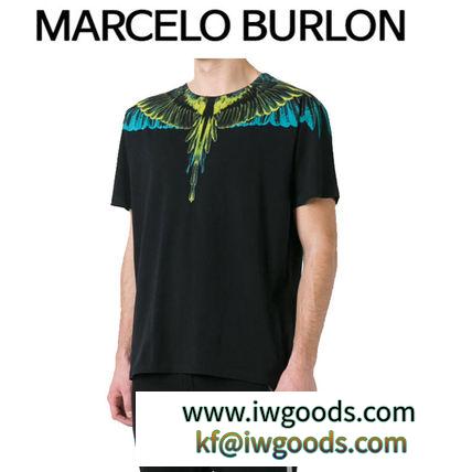 Marcelo Burlon 激安スーパーコピー ★  VALENTIN PRINT 半袖 Tシャツ BLACK iwgoods.com:i0fjow-3