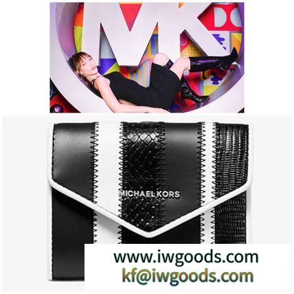 Small Striped Leather Envelope Wallet★マイケルコース 偽物 ブランド 販売 iwgoods.com:za1yw6-3