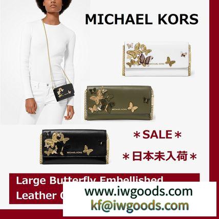◆MK◆Butterfly Embellished Leather Convertible Chain Wallet iwgoods.com:l5m0ax-3