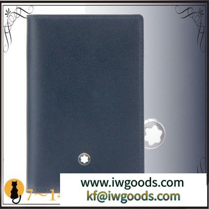 関税込◆Blue navy leather Meisterstuck card holder iwgoods.com:y7l2xr-3