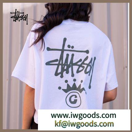[STUSSY 激安スーパーコピー]♥Front & Backロゴ・クロップTシャツ iwgoods.com:x3c67g-3