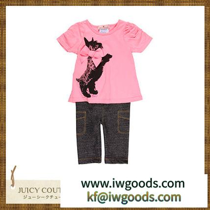 JUCIY COUTURE コピーブランド  テリアのグラフィックTシャツ＆スパッツセット iwgoods.com:zi620j-3