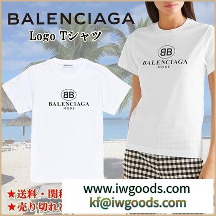 【即納・送料無料】BALENCIAGA コピー商品 通販 ロゴ プリント Tシャツ White スーパーコピー iwgoods.com:o5smkx-3