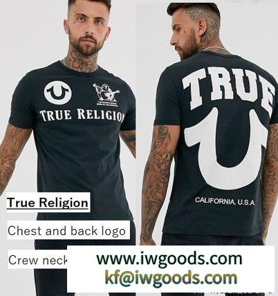関送料込 True Religion 大人気  ロゴ入りクルーネックTシャツ iwgoods.com:i0ns52-3