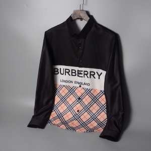 シャツ メンズ Burberry 個性的なスタイルに最適 限定通販 バーバリー コピー 服 ブラック ホワイト ロゴ入り カジュアル 激安 iwgoods.com jimK1n-3