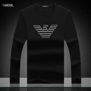 2色可選 重くならない冬のブラックコーデ アルマーニ ARMANI 長袖Tシャツ 2020秋冬の新作 iwgoods.com 45fSfq-3