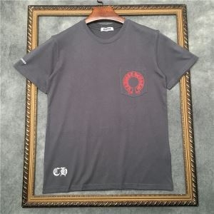 クロムハーツ CHROME HEARTS  シックで都会的な印象に仕上げる 半袖Tシャツ シンプルで柔らかなスタイル iwgoods.com O9f45j-3