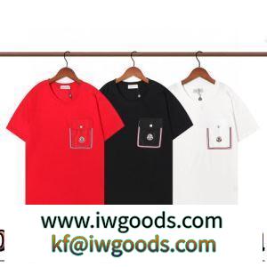 Tシャツ 3色可選 ラウンドネック 今一番HOTな新品 カジュアル 通気性に優れた 2022春夏 MONCLER偽物ブランド iwgoods.com Pvm4Lj-3