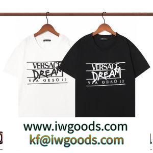 2022春夏 縦には伸びにくい VERSACEブランド 偽物 通販 2色可選 半袖Tシャツ 海外限定ライン iwgoods.com 4jSXbm-3