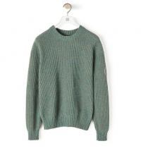 【AF2019】Eln Melange Crewneck Sweater Emerald green iwgoods.com:2yic1v