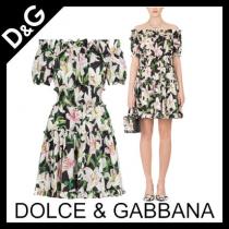 19SS《Dolce & Gabbana ブランドコピー通販》ショートドレス ポプリン リリウム iwgoods.com:mk9khd