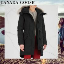 ☆ CANADA Goose ブランドコピー通販 Rossclair ブラック ファーパーカーコート iwgoods.com:4162em-1