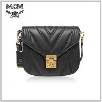MCM コピー商品 通販★Black Quilted Leather Patrici...