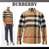 『BURBERRY コピー品』Windsor ハウスチェック コットンブレンドシャツ☆ iwgoods.com:3rnbgb-1